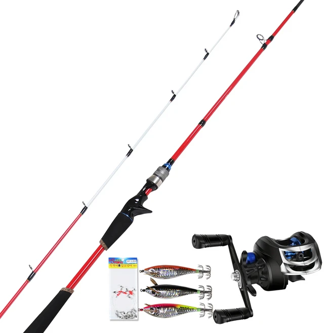 BNF 레베즈 바다 선상 낚시대 세트 C662 베이트릴 바라쿠다합사 줄감김, C662레드 - 쿠팡