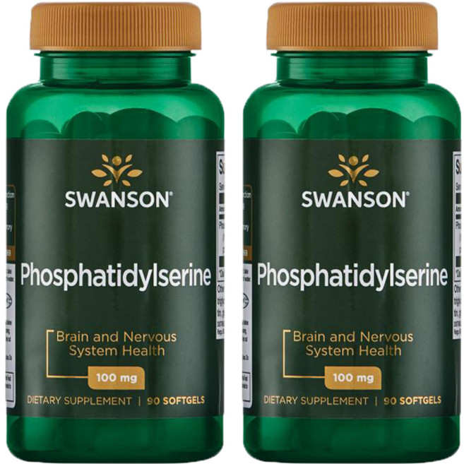 Swanson 斯旺森 磷脂醯絲胺酸軟膠囊 100mg, 90顆, 2罐