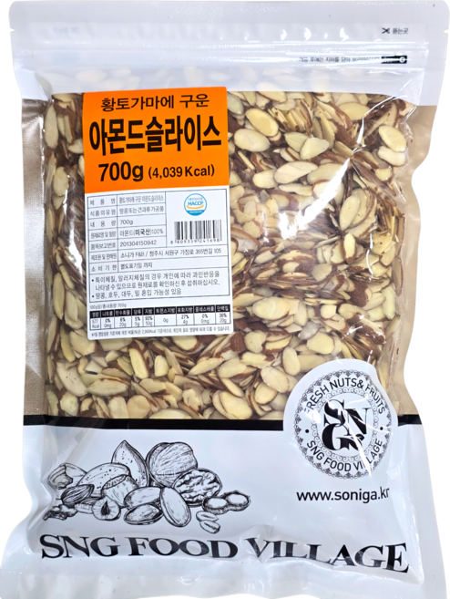 소니가 황토가마에 구운 아몬드 슬라이스, 700g, 1개