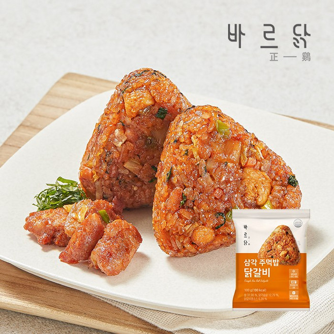 바르닭 삼각주먹밥 닭갈비, 100g, 7개