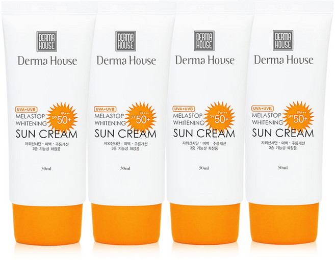 더마하우스 화이트닝 썬크림 /SPF50+PA+++ 미백 주름개선 3중기능성 썬크림, 50ml, 4개