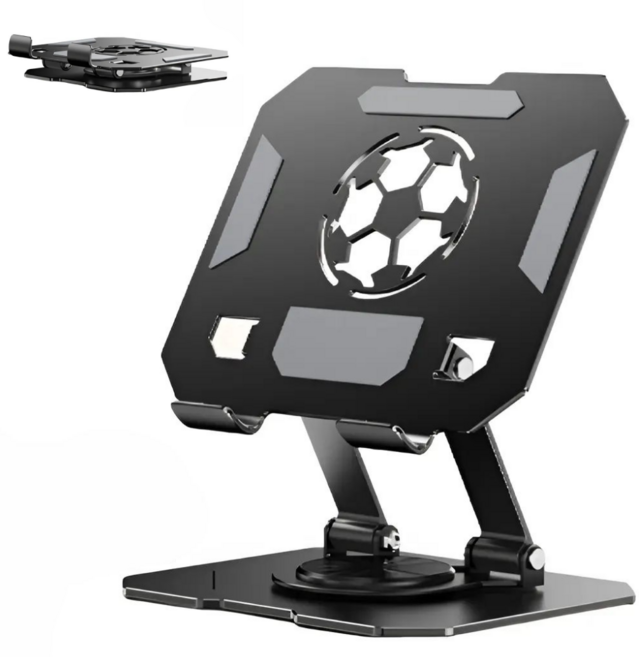 굿디아 탁상용 360도 회전 접이식 태블릿 거치대, 1개, 블랙
