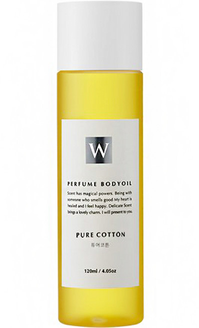 화이트센트 자연유래 퍼퓸 저자극 향 좋은 고보습 마사지 바디오일, 120ml, 1개, 퓨어코튼