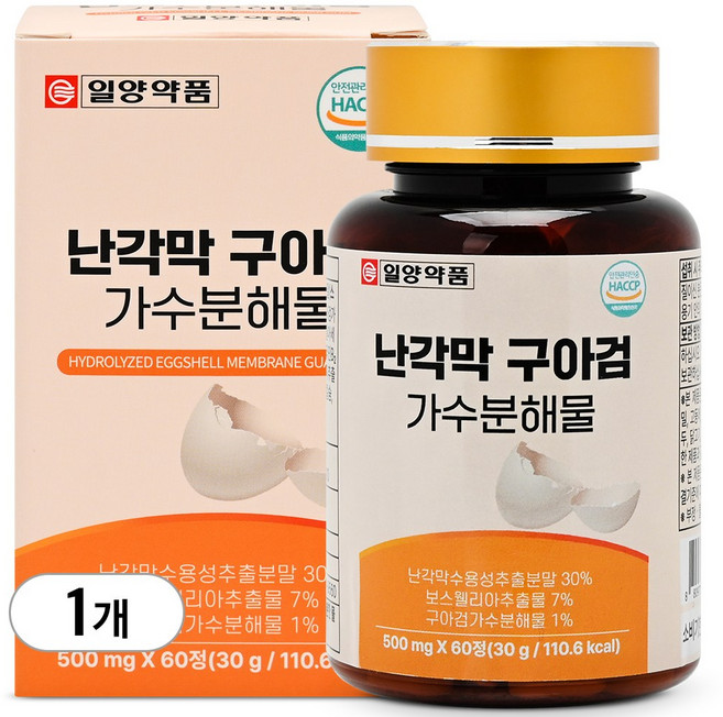 일양약품 난각막 구아검 가수분해물, 1개, 60정