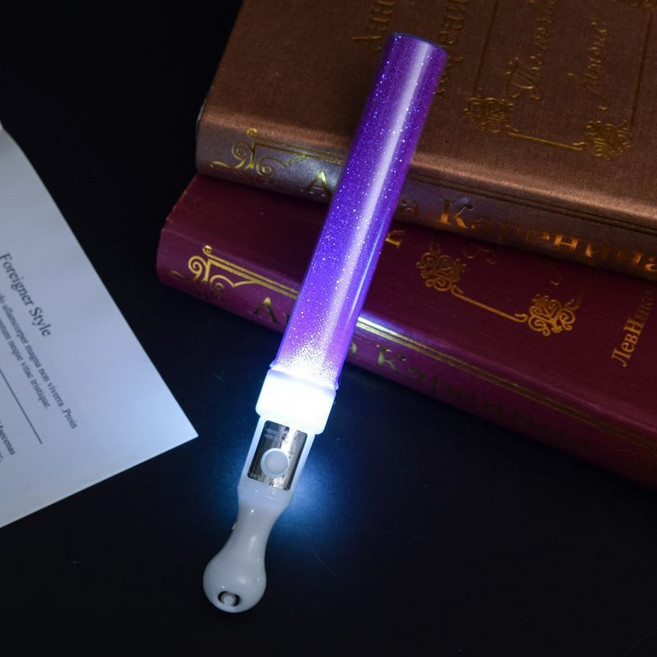 星星熒光棒 五角星閃光 演唱會應援氣氛 兒童演出發光道具, 短棒-紫色,10個, 1個