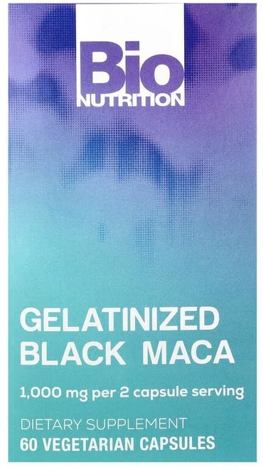Bio Nutrition 젤라틴화 블랙마카 베지 캡슐 60정(캡슐 1정당 500mg) Nutrition (바이오 뉴트리션), 1개 - 쿠팡