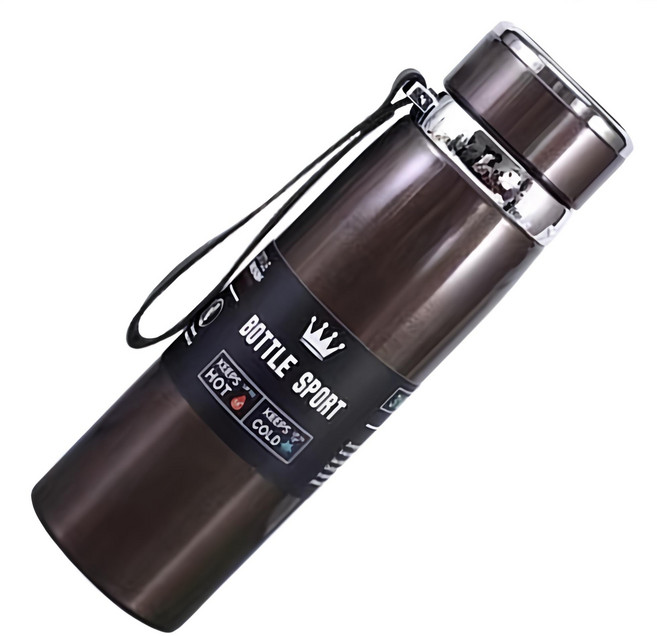 워터하마 대용량 진공 스포츠 보냉 보온병, 브라운, 1000ml, 1개