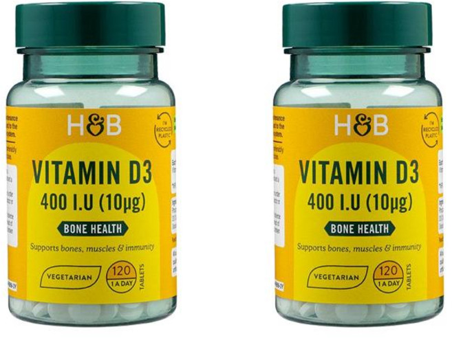 Holland & Barrett 홀랜드앤바렛 비타민 D3 400IU 10μg, 2개, 120정