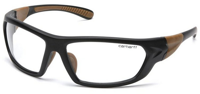 Carhartt 카번데일 보호 안경 투명 렌즈 블랙/탠 프레임 원 사이즈 106996, Carbondale® Clear Lens, Carbondale® Clear Lens, 1개