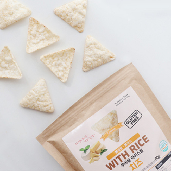 쌀이랑 우리쌀 라이스칩 쌀칩과자, 1개, 60g