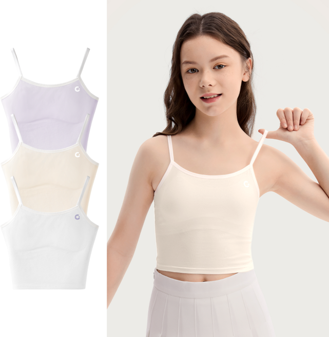 NUNUNANA 주니어 고탄력 끈나시브라 1단계 3P