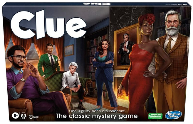 Hasbro Gaming Clue 보드게임 대상 연령 8세 이상 26인용 미스터리 게임 탐정 게임 가족용 게임 어린이와 성인용