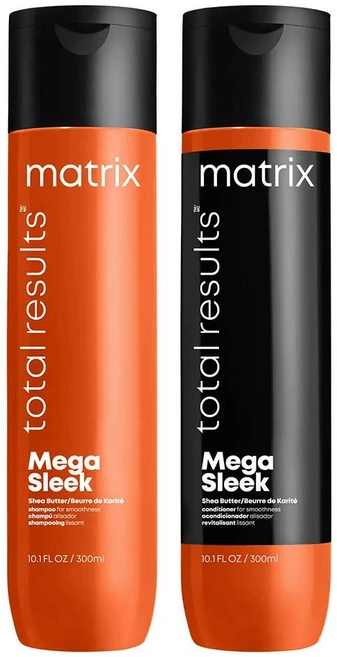 MATRIX 매트릭스 메가 슬릭 시어 버터 스무딩 샴푸 앤 컨디셔너 듀오 곱슬모용, 300ml, 2개 - 쿠팡