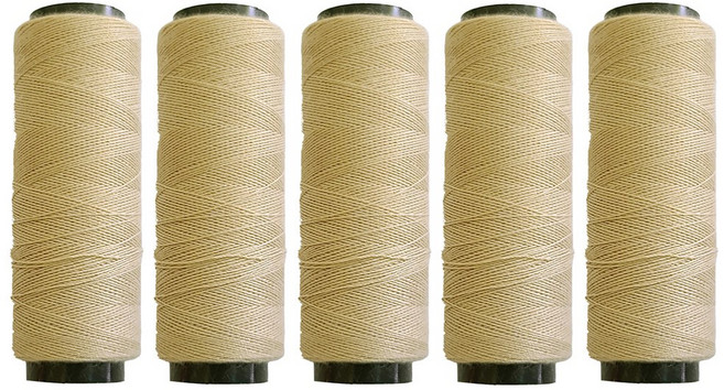 미니 칼라 재봉실 40수2합 소형재봉사, 5개, 오트밀