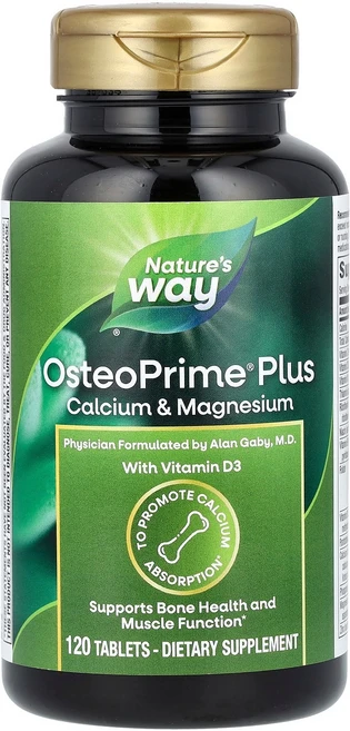 Nature's Way OsteoPrime Plus Calcium & Magnesium 120 Tablets, 1개, 120정 - 쿠팡