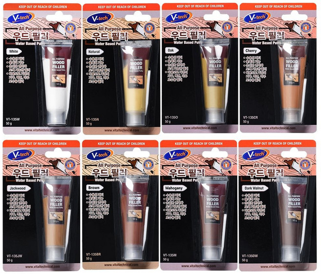 우드보수제 목재필러 바닥가구마루 충전제 나무색상, VT-135마호가니, 1개