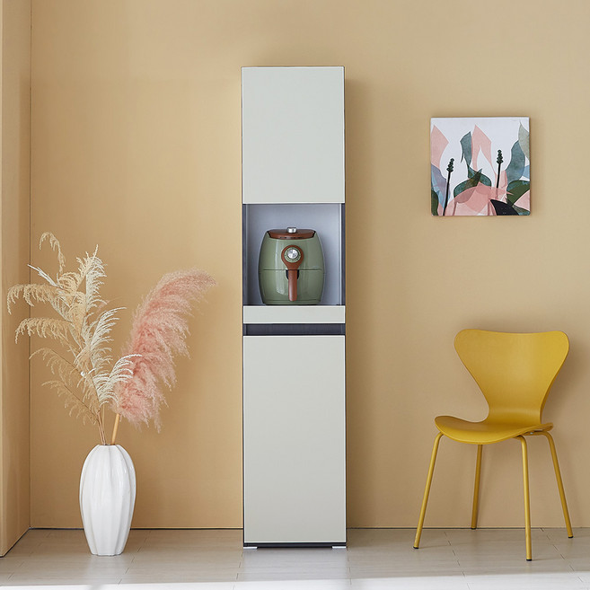 미자크 리버스 밥솥틈새수납장 1853 / 비스포크 주방수납장 부엌 수납장 속깊은 키큰 장 냉장고 옆 250 300 350 400, 일반형, 샌드그레이+샌드그레이