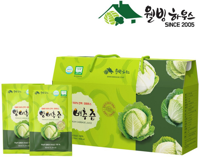 양배추즙의 원조 웰빙하우스 양배추즙 30팩, 2.7L, 1개