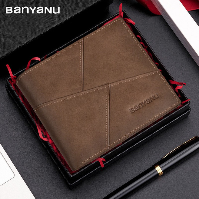 남성 프리미엄 소가죽 심플 슬림 반지갑 N2041