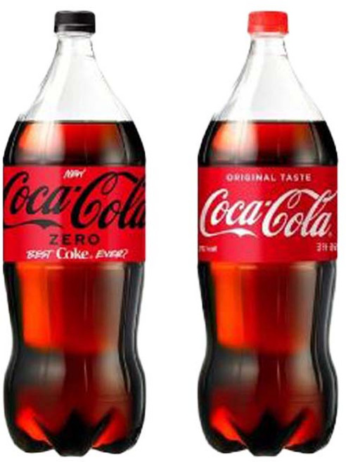 [드링킹] 코카콜라 1.8L+제로 코카콜라 1.8L 대용량 콜라 탄산음료, 2개, 1.8L