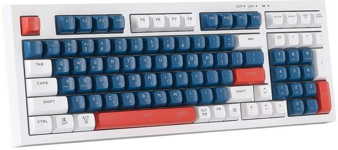 지클릭커 오피스프로 사일런스 무소음 방수 유무선 블루투스 키보드 98KEY, 제조사축, WK50, 건담RC2