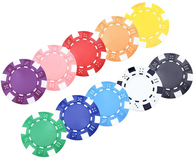 캐디샵 골프 카지노칩 볼마커 세트, 1세트, 컬러혼합