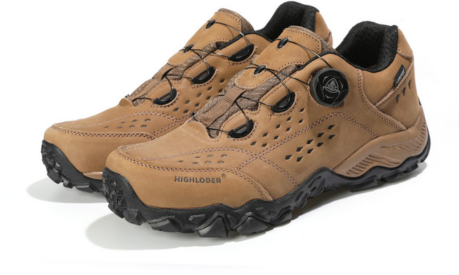 블루버드 남성 트레킹화 생활방수 누벅 가죽 다이얼 등산화 705BB01