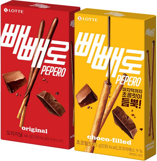 빼빼로 초코 46g x40 + 초코필드 45gx40, 1세트, 3.64kg