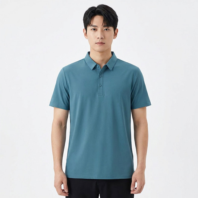 OCEANSUNFISH 남성 아이스 실크 폴로 카라 넥 반소매 티셔츠 #XJ1199