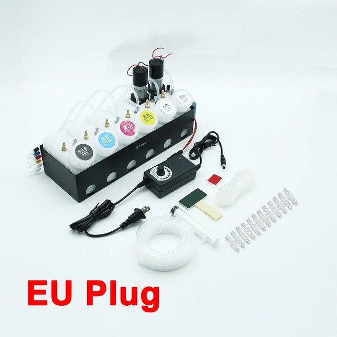 250ML DTF CISS 잉크 변환 DIY 키트 탱크 쉐이크 (엡손 L18050 L8050 ET8550 XP-15000 L1800 L805 시스템용), EU Plug