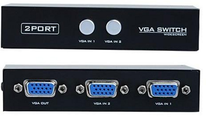 【勁祥科技】邁拓维矩 VGA 切換器 按鍵切換 無需電源 支持分辨率 1920X1440, 1個