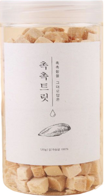 촉촉트릿 치킨 강아지 동결건조 간식, 치킨맛, 120g, 1개