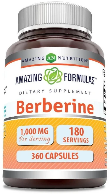 어메이징뉴트리션 베르베린 Berberine HCL 1000mg 캡슐 360정, 1개 - 쿠팡