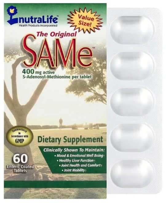 뉴트라라이프 The 오리지널 SAMe 400mg 장용 코팅 60정, 60개, 1개 - 쿠팡