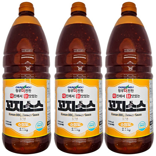 청우 더진한 꼬지소스 순한맛, 2.1kg, 3개
