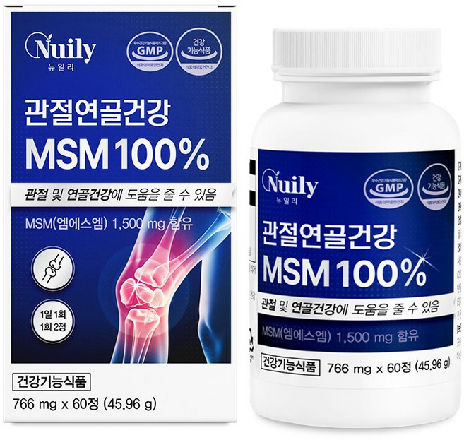 팜프레소 MSM 관절 연골 뼈 건강 영양제 엠에스엠 부모님 퇴행성 무릎 통증 1개월 60정