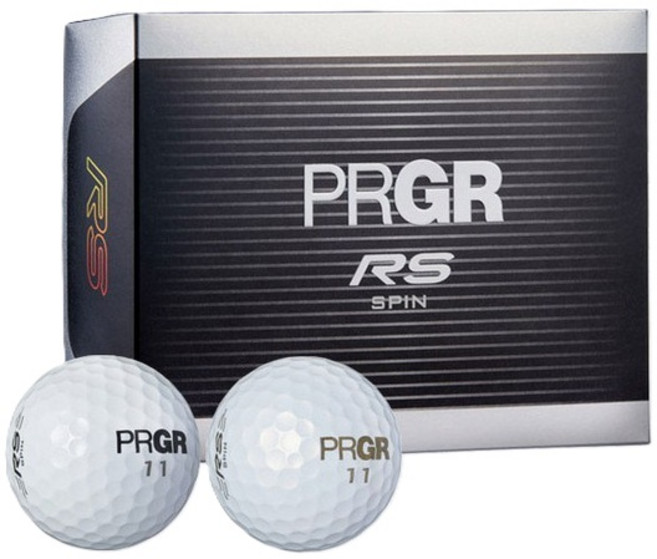 [1박스 12구]PRGR RS 스핀 3피스 고반발 골프공 비거리 우레탄 고탄도 골프볼, 펄화이트, 1개