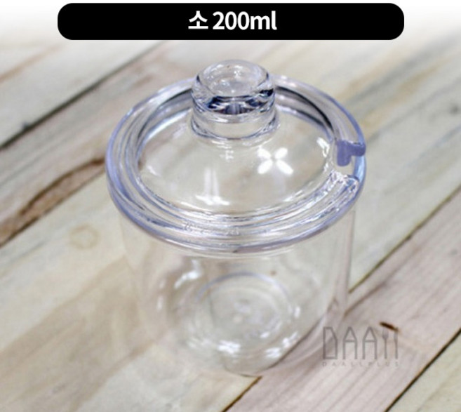 투명양념통 소중대 완전투명 단무지통 락교통, 소 200ml, 1개