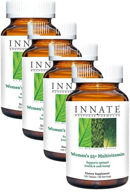 이네이트 55세이상 여성용 멀티비타민 INNATE Response Formulas Women 55+ Multivitamin, 4개, 120정 - 쿠팡