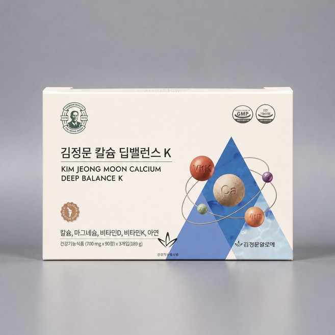 김정문알로에 김정문 칼슘 딥밸런스 K (구 칼슈모어 칼슘보충용), 189g, 1개