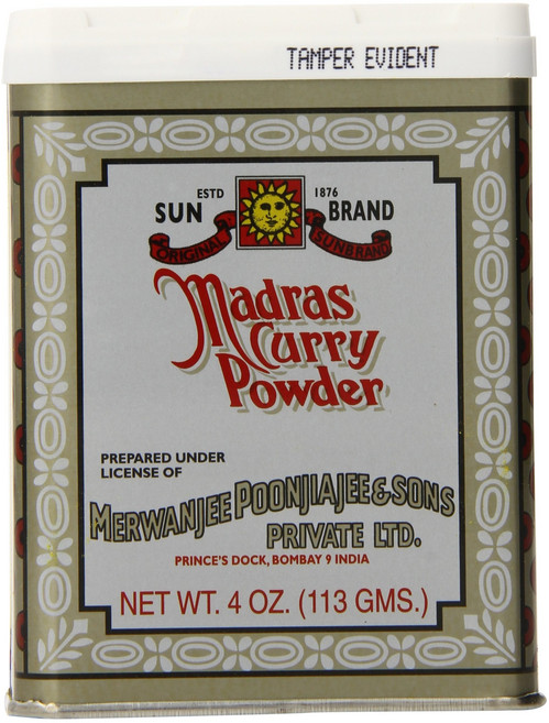 선 브랜드 마드라스 카레 가루 113.4 그램 Sun Brand Madras Curry Powder 4-Ounce Tins (Pack of 12), 12개, 113.4g
