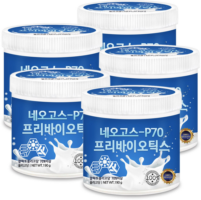 푸른들판 네오고스 갈락토올리고당 프리바이오틱스 분말 가루, 190g, 5개
