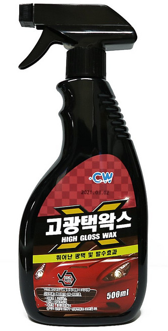 CW 고광택 왁스 500ml 자동차 코팅제 광택제 물왁스, 1개