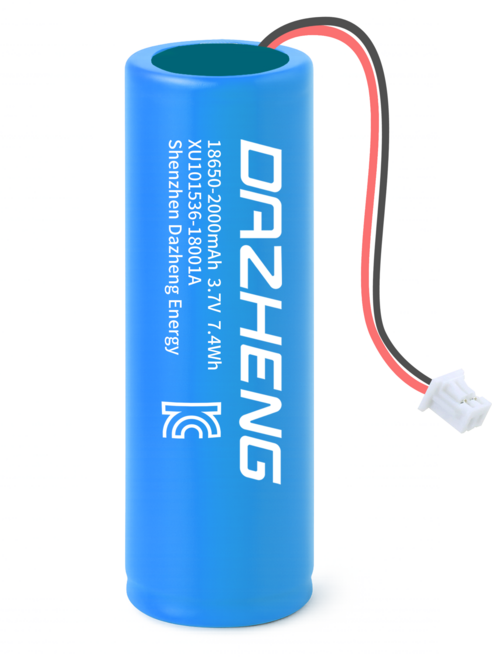 18650 리튬이온 배터리 충전지 3.7V 2000mAh, 1개, 1매입