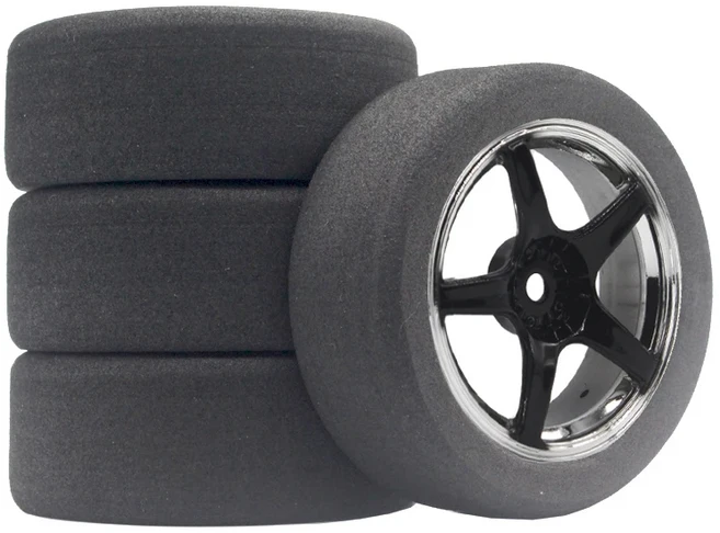 12mm 육각 RC 레이싱카 액세서리 4개 세트 폼 타이어 휠 림 HSP 1/10 온로드, 23 2059H-6019