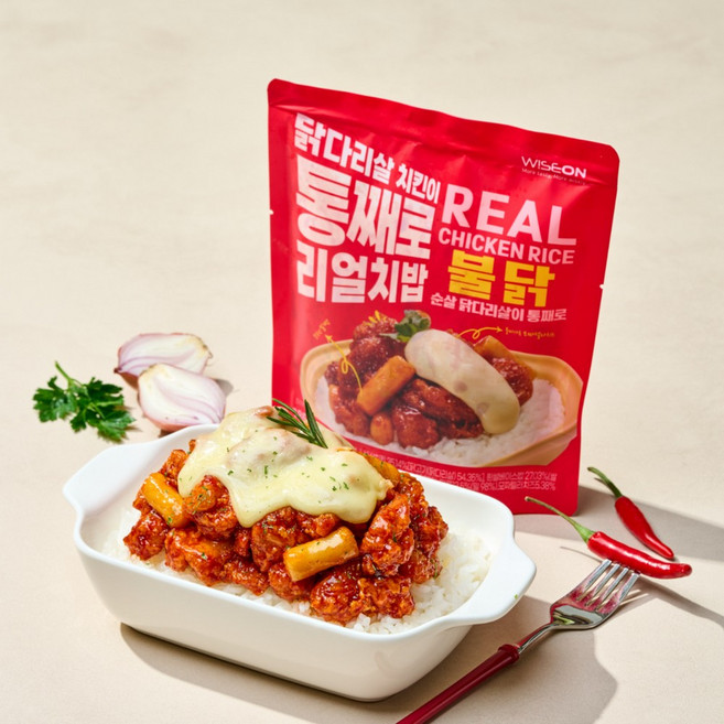 리얼치밥 불닭 185g 렌지 3분조리 닭다리살 순살치킨 덮밥, 1개