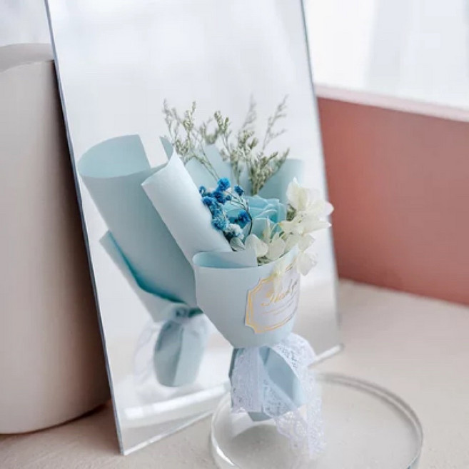 小束乾燥花 居家裝飾 辦公室擺設 拍照道具, 藍玫瑰