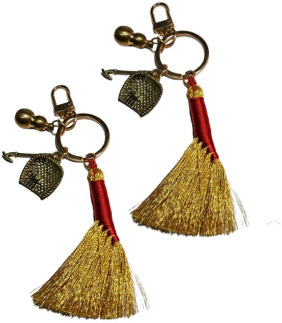 황금빗자루 열쇠고리 자동차 고사 합격기원 선물 GW몰, 레드2개