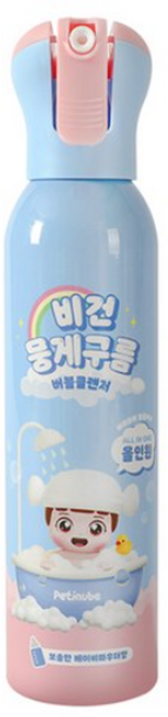 쁘띠누베 비건 뭉게구름 버블 클렌저 베이비파우더, 250ml, 2개