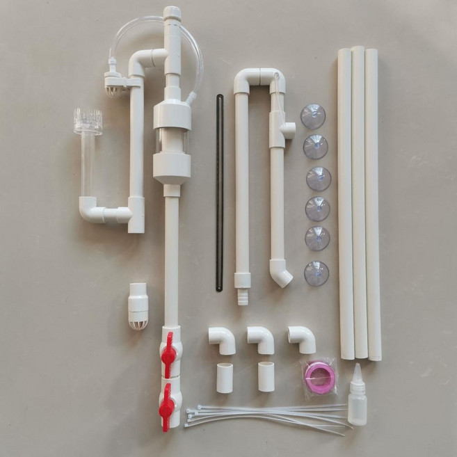 집똥기 싸이펀 오물 물고기 수조 걸이식 공압 집똥 페이토, G. 25튜브 사이펀 용기 풀 세트, 1개